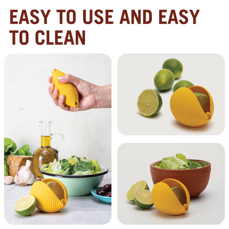 Monkey Business Funny Silicone Lemon Squeezer in Pasta Shape/Maximum Juice Without Mess/Easy to Use and Easy to Clean - Prevents Unwanted Splashes and Also Retains the Cores! - Image 3